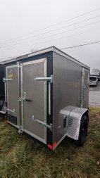 New 2025 Covered Wagon Trailers 5X8 D/D SIDE DOOR BAR LOCK Cargo / Enclosed Trailer