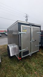 New 2025 Covered Wagon Trailers 5X8 D/D SIDE DOOR BAR LOCK Cargo / Enclosed Trailer