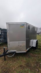 New 2025 Covered Wagon Trailers 5X8 D/D SIDE DOOR BAR LOCK Cargo / Enclosed Trailer