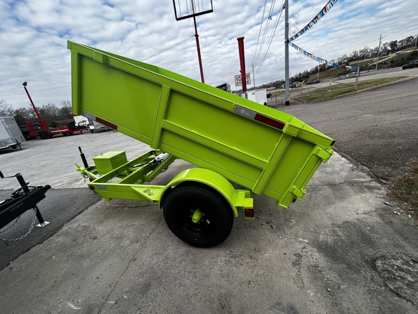 New 2025 Covered Wagon Trailers 5X8 SA Dump Trailer