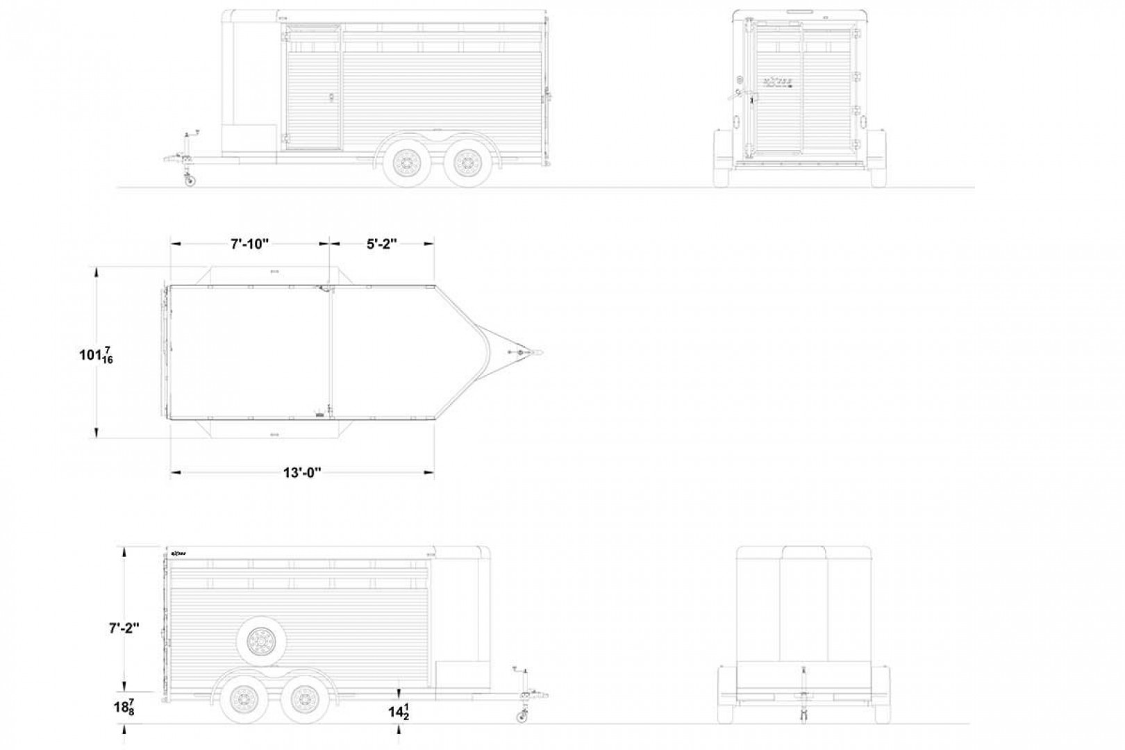 New 2025 Exiss Trailers STK Stock / Stock Combo Trailer