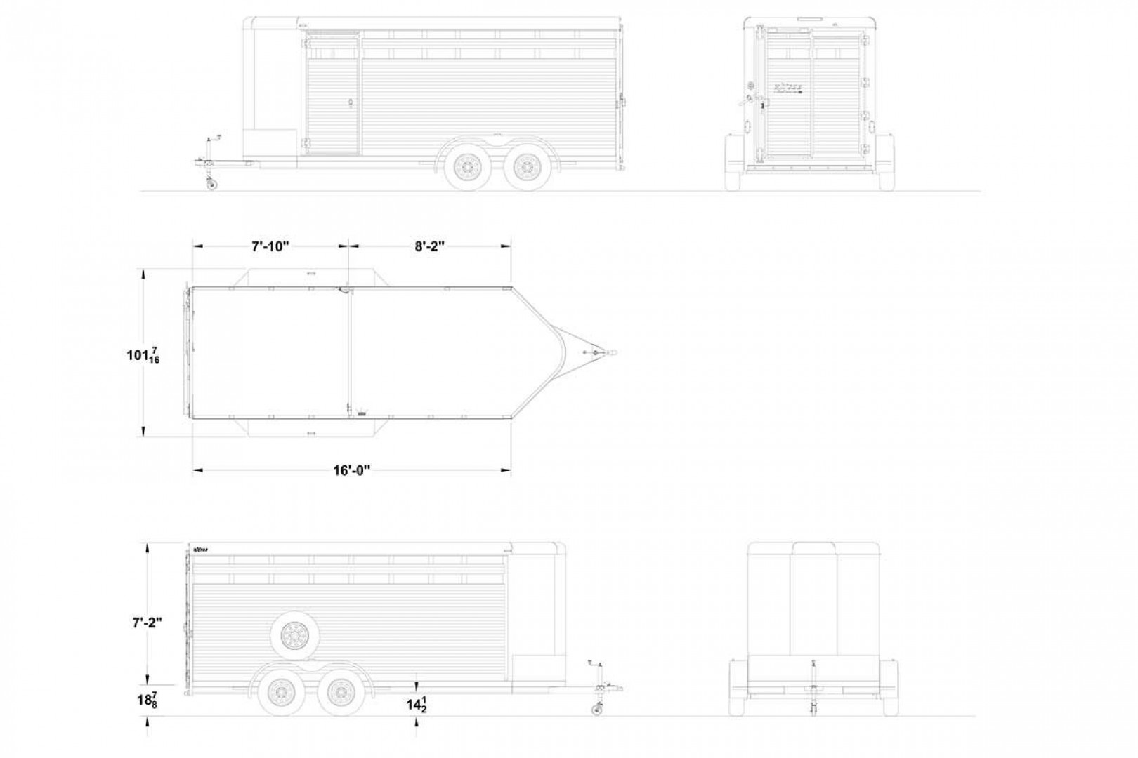 New 2025 Exiss Trailers STK Stock / Stock Combo Trailer