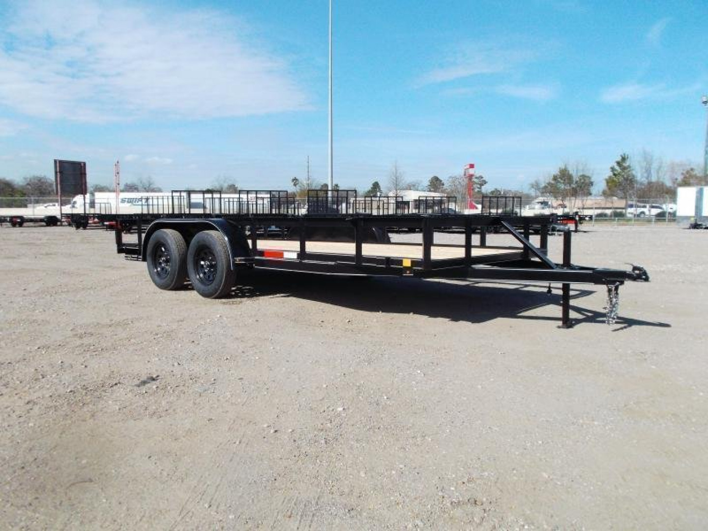 New 2025 J&C TRAILERS 83x16 Utility Trailer / Lowboy Trailer / 2" Bulldog Coupler / 5ft Slide Out Ramps