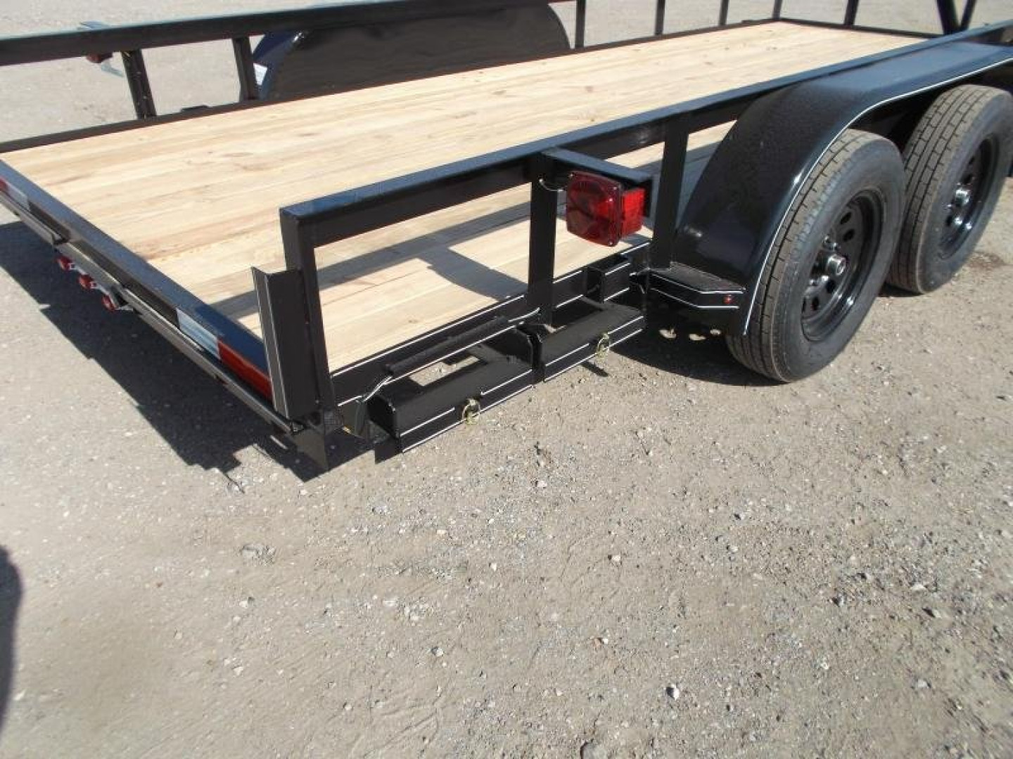 New 2025 J&C TRAILERS 83x16 Utility Trailer / Lowboy Trailer / 2" Bulldog Coupler / 5ft Slide Out Ramps