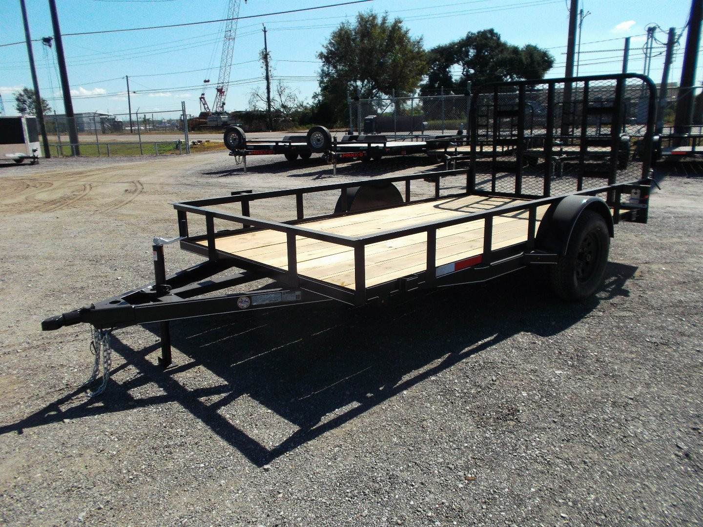 New 2025 J&C TRAILERS 77x12 Single Axle Utility Trailer / C-Channel Wrap Tongue / 2" Bulldog Coupler / 4ft Ramp Gate