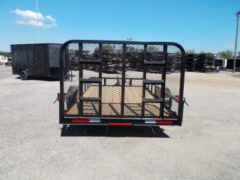 New 2025 J&C TRAILERS 77x12 Single Axle Utility Trailer / C-Channel Wrap Tongue / 2" Bulldog Coupler / 4ft Ramp Gate