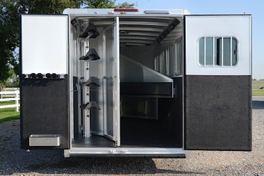 New 2025 Exiss Trailers 2,3,4 Horse w/ 10' short wall LQ Stock / Stock Combo Trailer