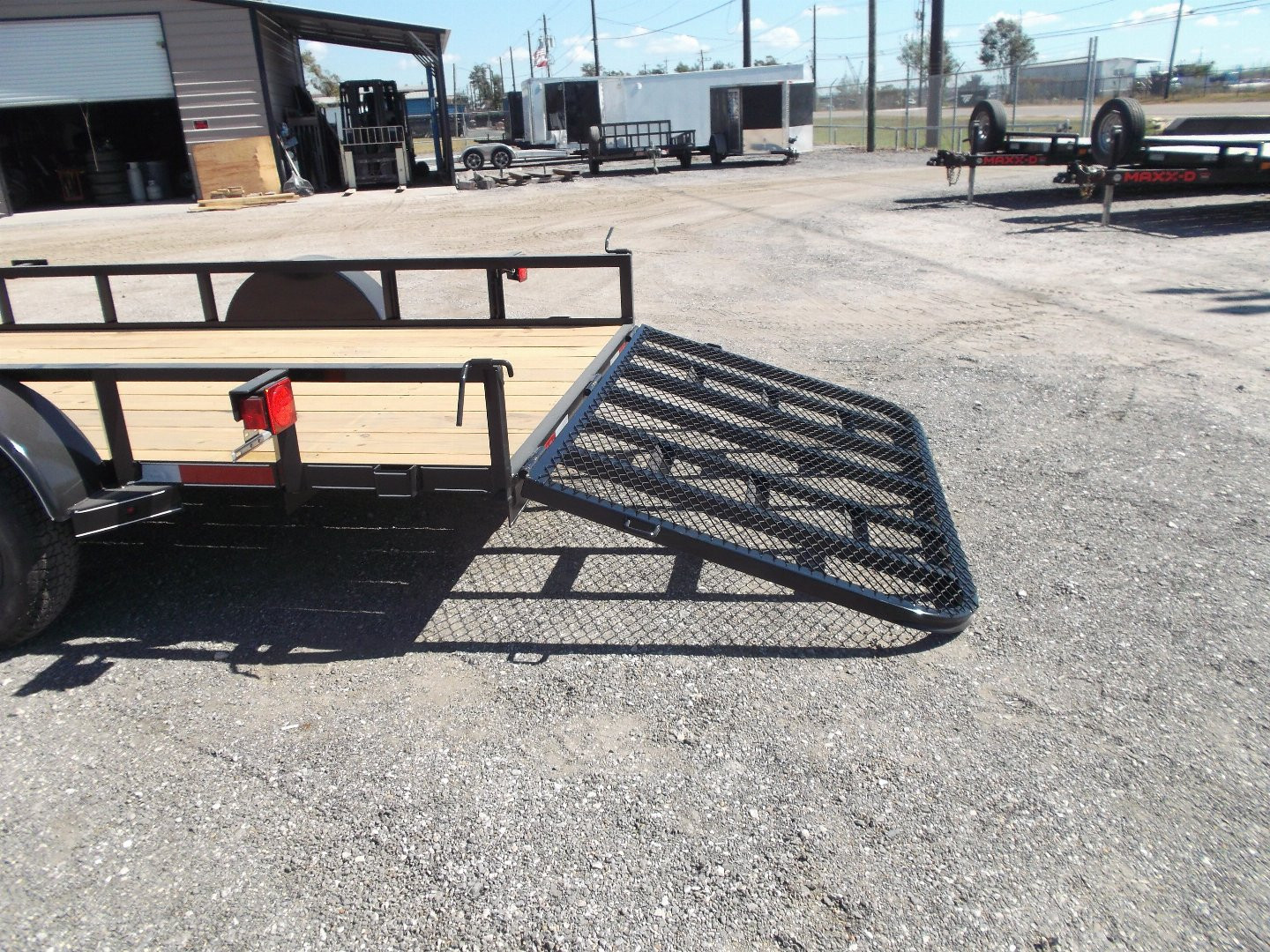 New 2025 J&C TRAILERS 77x14 Single Axle Utility Trailer / C-Channel Wrap Tongue / 2" Bulldog Coupler / 4ft Ramp Gate