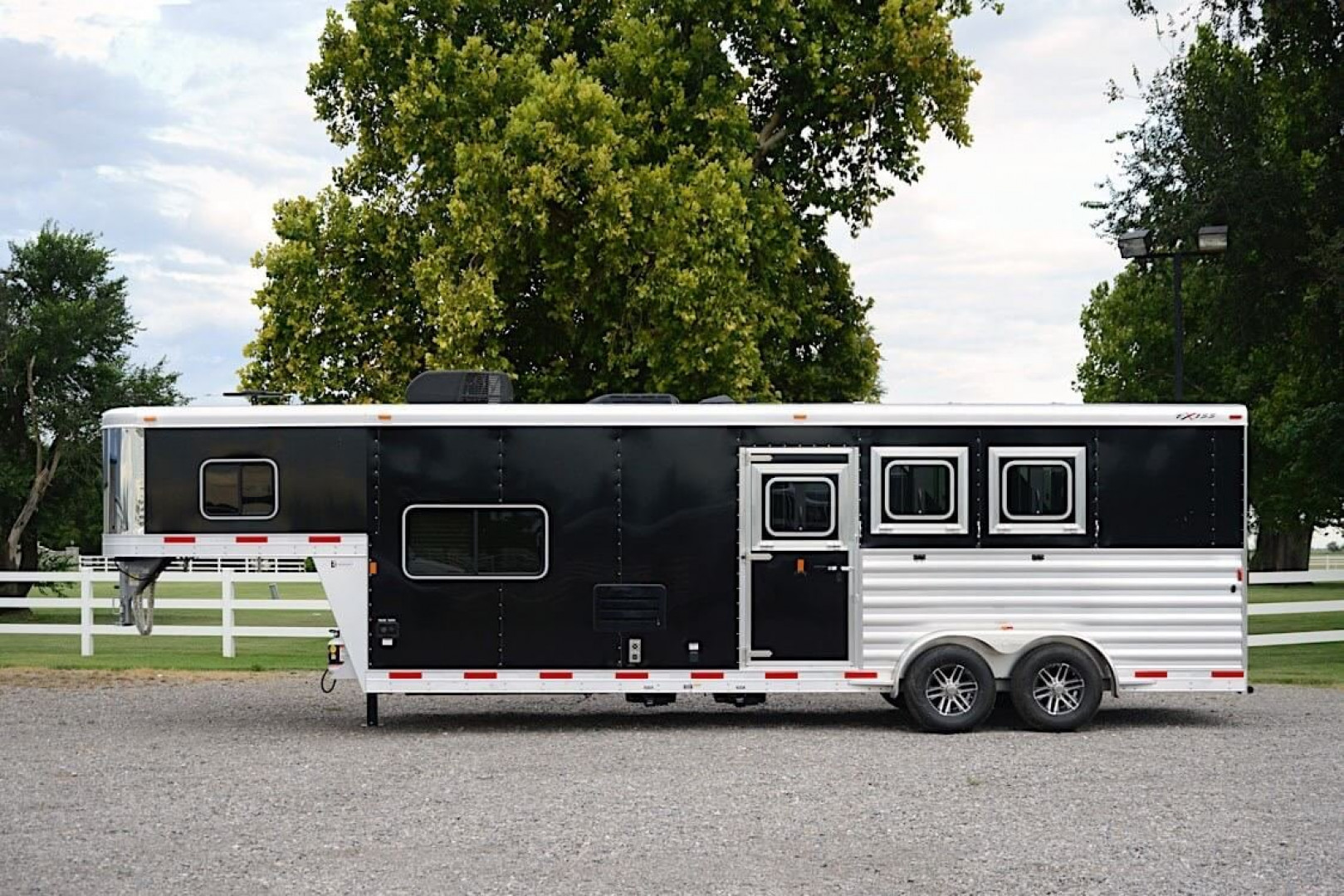 New 2025 Exiss Trailers ESCAPE 7308 2-4 HORSE LQ Stock / Stock Combo Trailer
