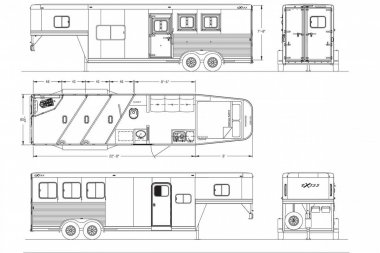 New 2025 Exiss Trailers ESCAPE 7308 2-4 HORSE LQ Stock / Stock Combo Trailer