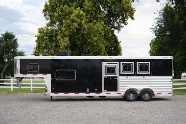 New 2025 Exiss Trailers ESCAPE 7308 2-4 HORSE LQ Stock / Stock Combo Trailer