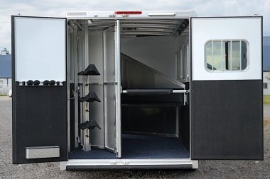 New 2025 Exiss Trailers ESCAPE 7308 2-4 HORSE LQ Stock / Stock Combo Trailer