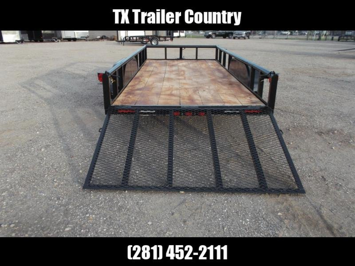 New 2025 J&C TRAILERS 83x16 Tandem Axle Utility Trailer / Pipetop / 4ft Ramp Gate / Electric Brakes / 2" Bulldog Coupler