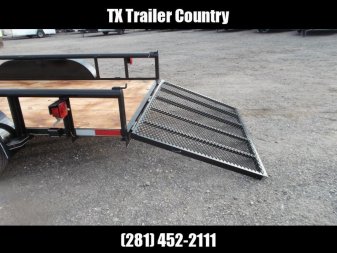 New 2025 J&C TRAILERS 83x16 Tandem Axle Utility Trailer / Pipetop / 4ft Ramp Gate / Electric Brakes / 2" Bulldog Coupler