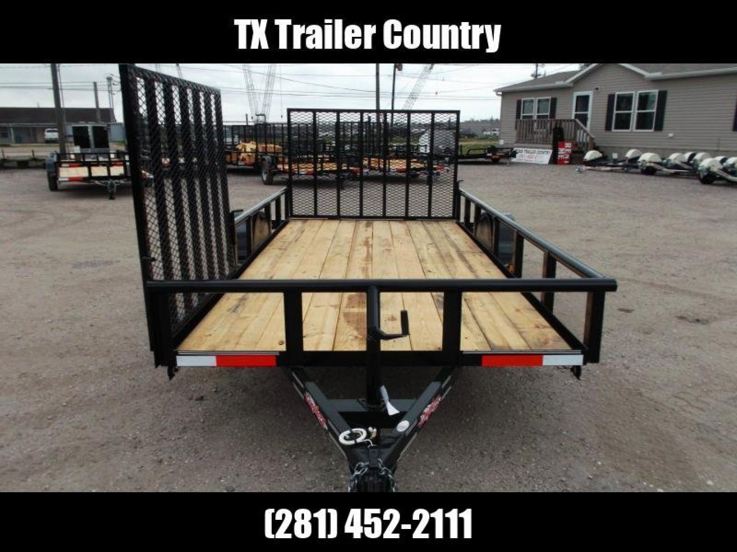 New 2025 Longhorn Trailers 83x14 Single Axle Utility Trailer / ATV Trailer / UTV Side by Side Trailer / Pipetop / 4ft Heavy Duty Rear Ramp / 4ft Side Load Ramp Gate