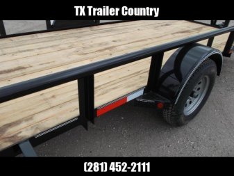 New 2025 Longhorn Trailers 83x14 Single Axle Utility Trailer / ATV Trailer / UTV Side by Side Trailer / Pipetop / 4ft Heavy Duty Rear Ramp / 4ft Side Load Ramp Gate