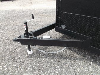 New 2025 COVERED WAGON TRAILERS 7x16 Cargo Trailer / Enclosed Trailer / 7ft Interior / Extra Wide Ramp / 48" RV Side Door / LEDs / .030 Black Semi-Screwless Exterior / Black Out Package