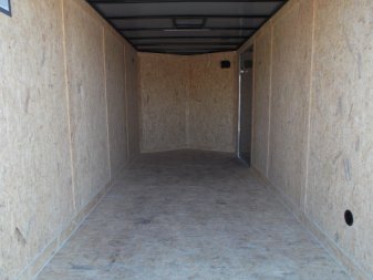 New 2025 COVERED WAGON TRAILERS 7x16 Cargo Trailer / Enclosed Trailer / 7ft Interior / Extra Wide Ramp / 48" RV Side Door / LEDs / .030 Black Semi-Screwless Exterior