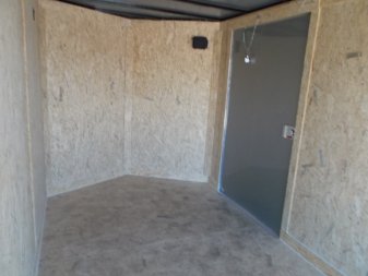 New 2025 COVERED WAGON TRAILERS 7x16 Cargo Trailer / Enclosed Trailer / 7ft Interior / Extra Wide Ramp / 48" RV Side Door / LEDs / .030 Black Semi-Screwless Exterior