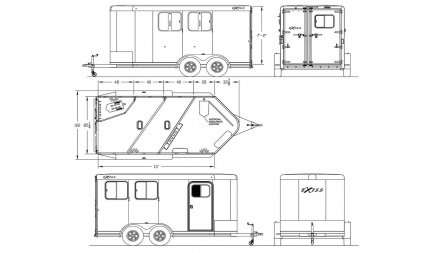 New 2025 Exiss Trailers 720 BP Stock / Stock Combo Trailer