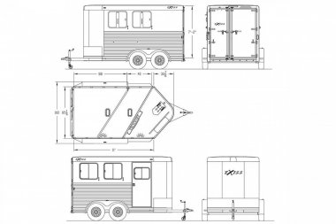 New 2025 Exiss Trailers EXPRESS 2H BP - XT Stock / Stock Combo Trailer