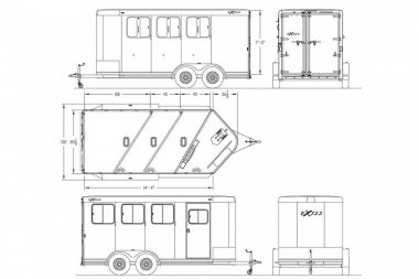 New 2025 Exiss Trailers EXPRESS 3H BP - SS Stock / Stock Combo Trailer
