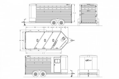 New 2025 Exiss Trailers EXPRESS 3H BP - CX Stock / Stock Combo Trailer