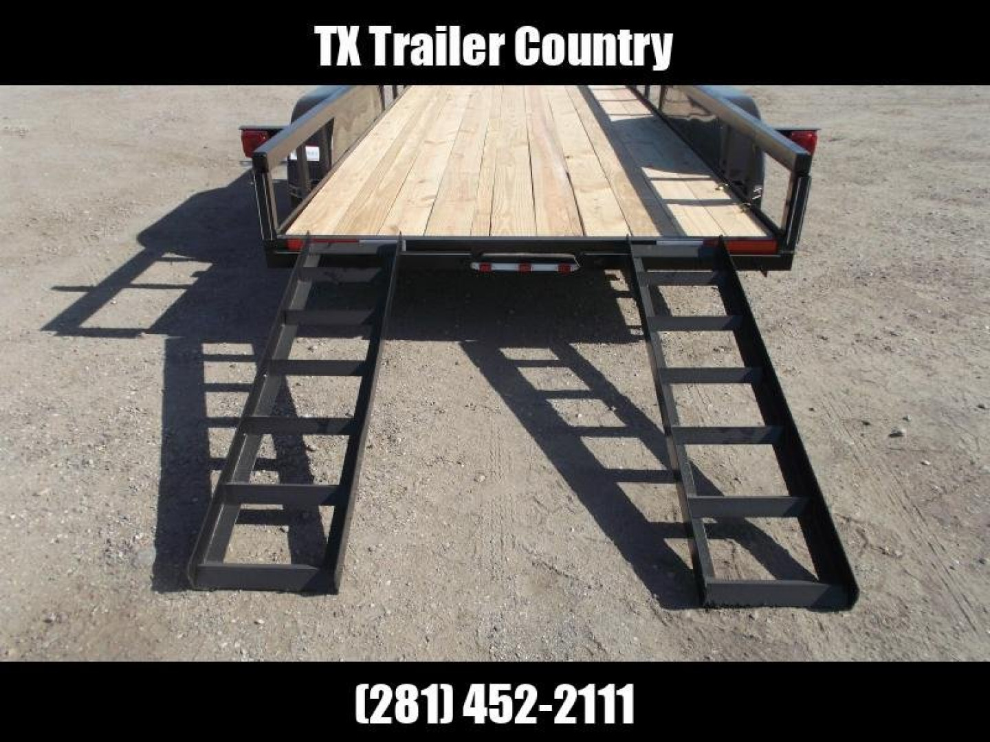 New 2025 J&C TRAILERS 83x16 Utility Trailer / Lowboy Trailer / 2" Bulldog Coupler / 5ft Slide Out Ramps / Electric Brakes