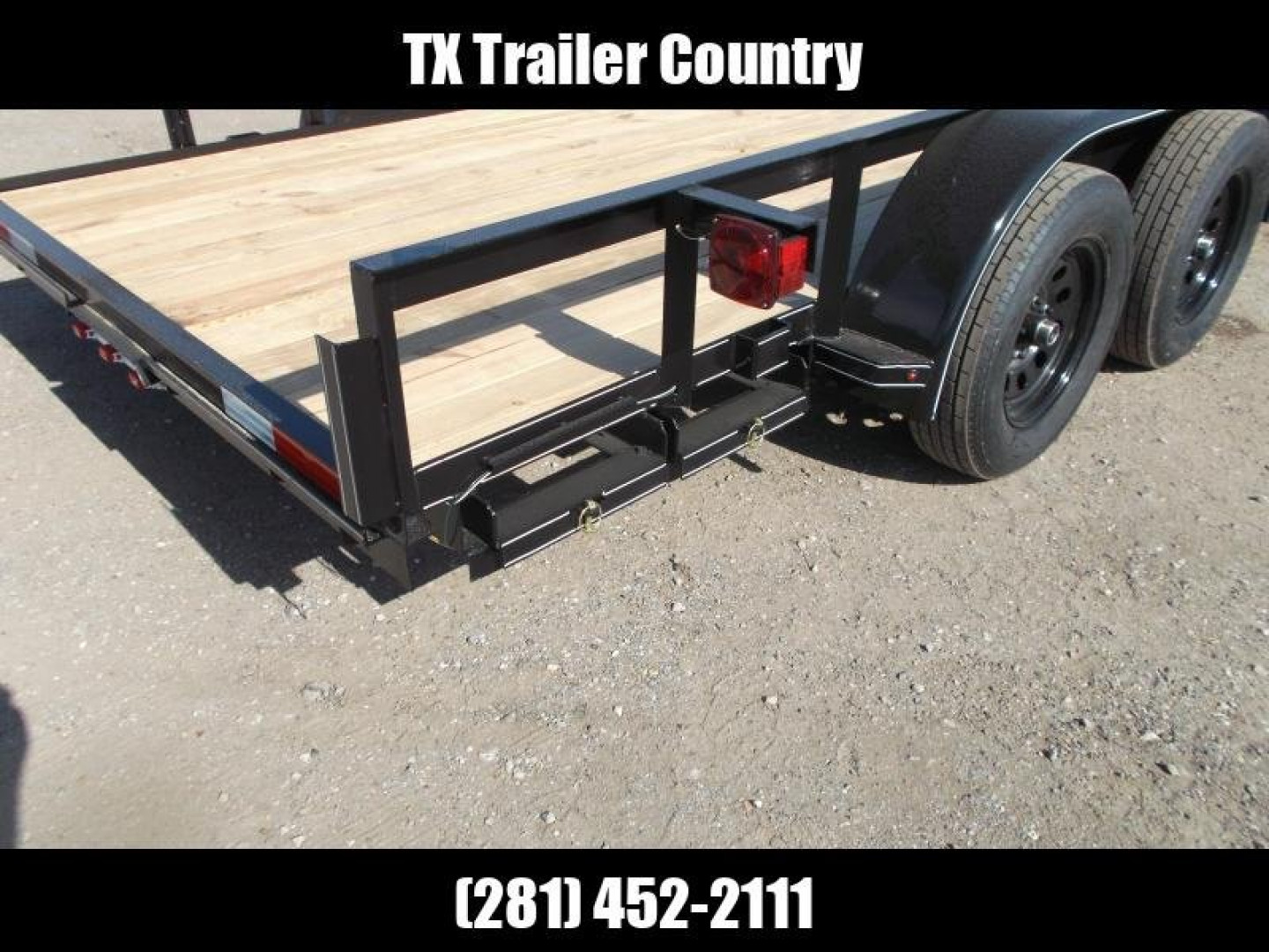 New 2025 J&C TRAILERS 83x16 Utility Trailer / Lowboy Trailer / 2" Bulldog Coupler / 5ft Slide Out Ramps / Electric Brakes