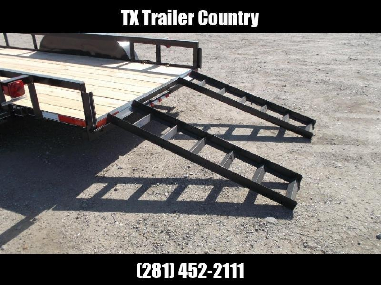 New 2025 J&C TRAILERS 83x16 Utility Trailer / Lowboy Trailer / 2" Bulldog Coupler / 5ft Slide Out Ramps / Electric Brakes