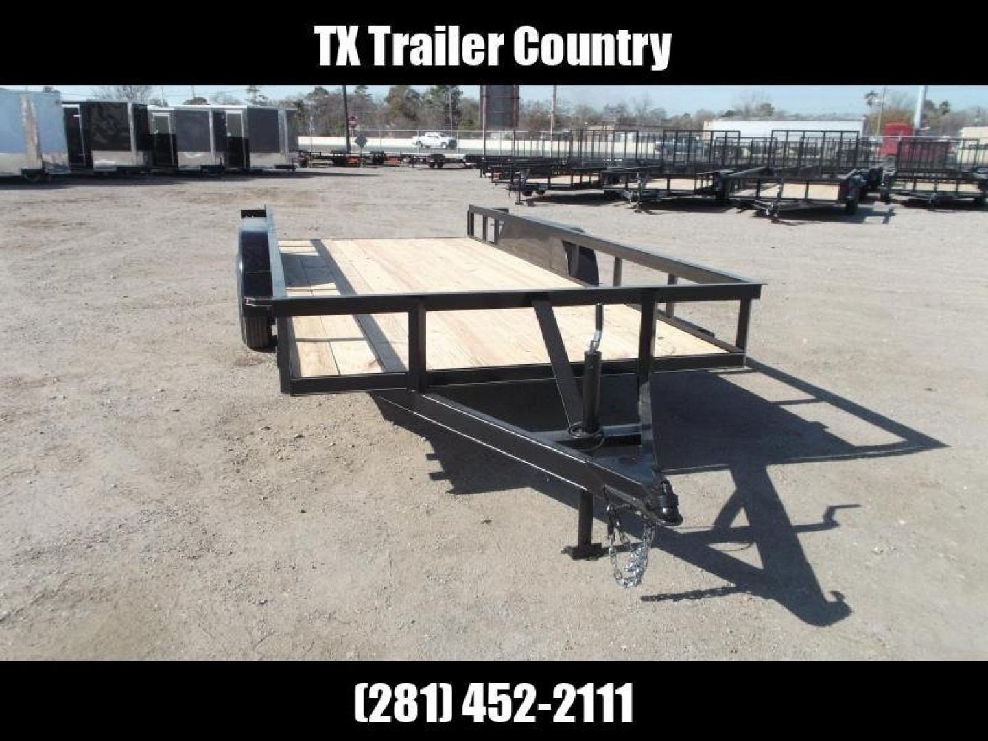 New 2025 J&C TRAILERS 83x16 Utility Trailer / Lowboy Trailer / 2" Bulldog Coupler / 5ft Slide Out Ramps / Electric Brakes