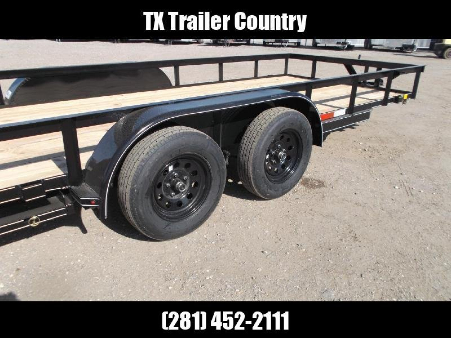 New 2025 J&C TRAILERS 83x16 Utility Trailer / Lowboy Trailer / 2" Bulldog Coupler / 5ft Slide Out Ramps / Electric Brakes