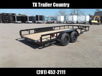 New 2025 J&C TRAILERS 83x16 Utility Trailer / Lowboy Trailer / 2" Bulldog Coupler / 5ft Slide Out Ramps / Electric Brakes