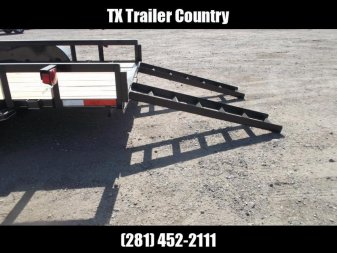 New 2025 J&C TRAILERS 83x16 Utility Trailer / Lowboy Trailer / 2" Bulldog Coupler / 5ft Slide Out Ramps / Electric Brakes
