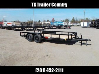 New 2025 J&C TRAILERS 83x16 Utility Trailer / Lowboy Trailer / 2" Bulldog Coupler / 5ft Slide Out Ramps / Electric Brakes