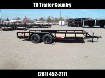 New 2025 J&C TRAILERS 83x16 Utility Trailer / Lowboy Trailer / 2" Bulldog Coupler / 5ft Slide Out Ramps / Electric Brakes