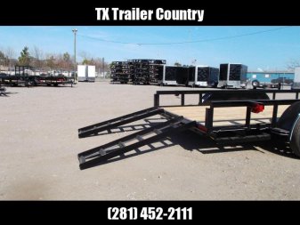 New 2025 J&C TRAILERS 83x16 Utility Trailer / Lowboy Trailer / 2" Bulldog Coupler / 5ft Slide Out Ramps / Electric Brakes