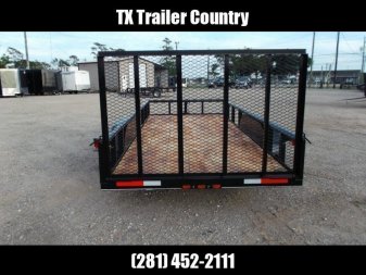 New 2025 J&C TRAILERS 83x16 Tandem Axle Utility Trailer / Pipetop / 4ft Ramp Gate / Electric Brakes / 2" Bulldog Coupler