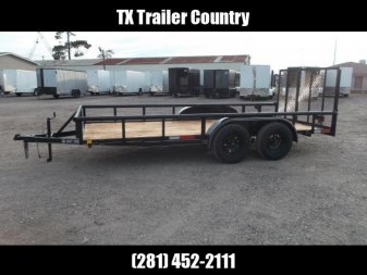 New 2025 J&C TRAILERS 83x16 Tandem Axle Utility Trailer / Pipetop / 4ft Ramp Gate / Electric Brakes / 2" Bulldog Coupler
