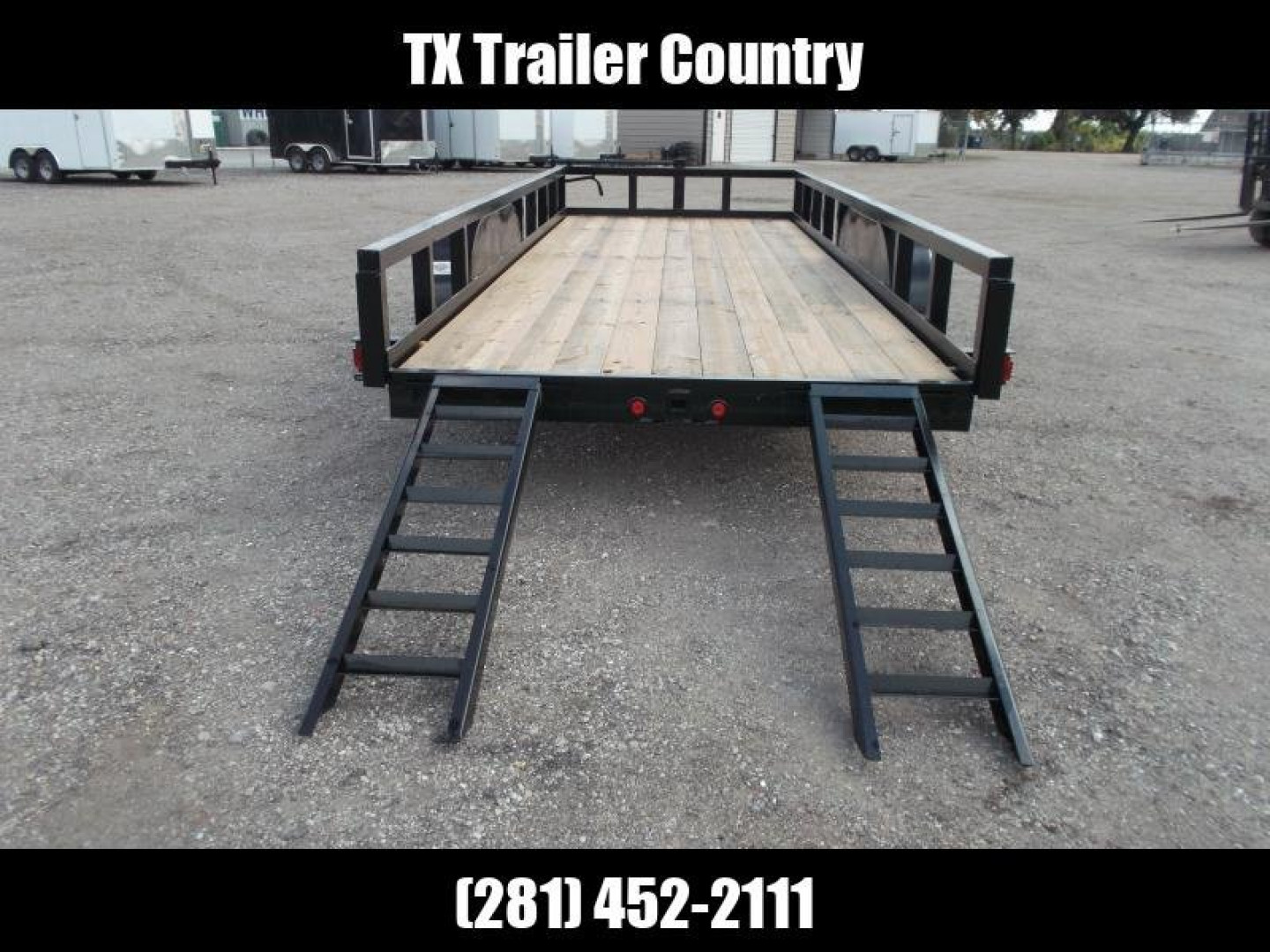 New 2025 J&C TRAILERS 83x20 Utility Trailer / 7000# Axles / 3" Square Tubing / 5ft C-Channel Ramps