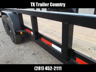 New 2025 J&C TRAILERS 83x20 Utility Trailer / 7000# Axles / 3" Square Tubing / 5ft C-Channel Ramps