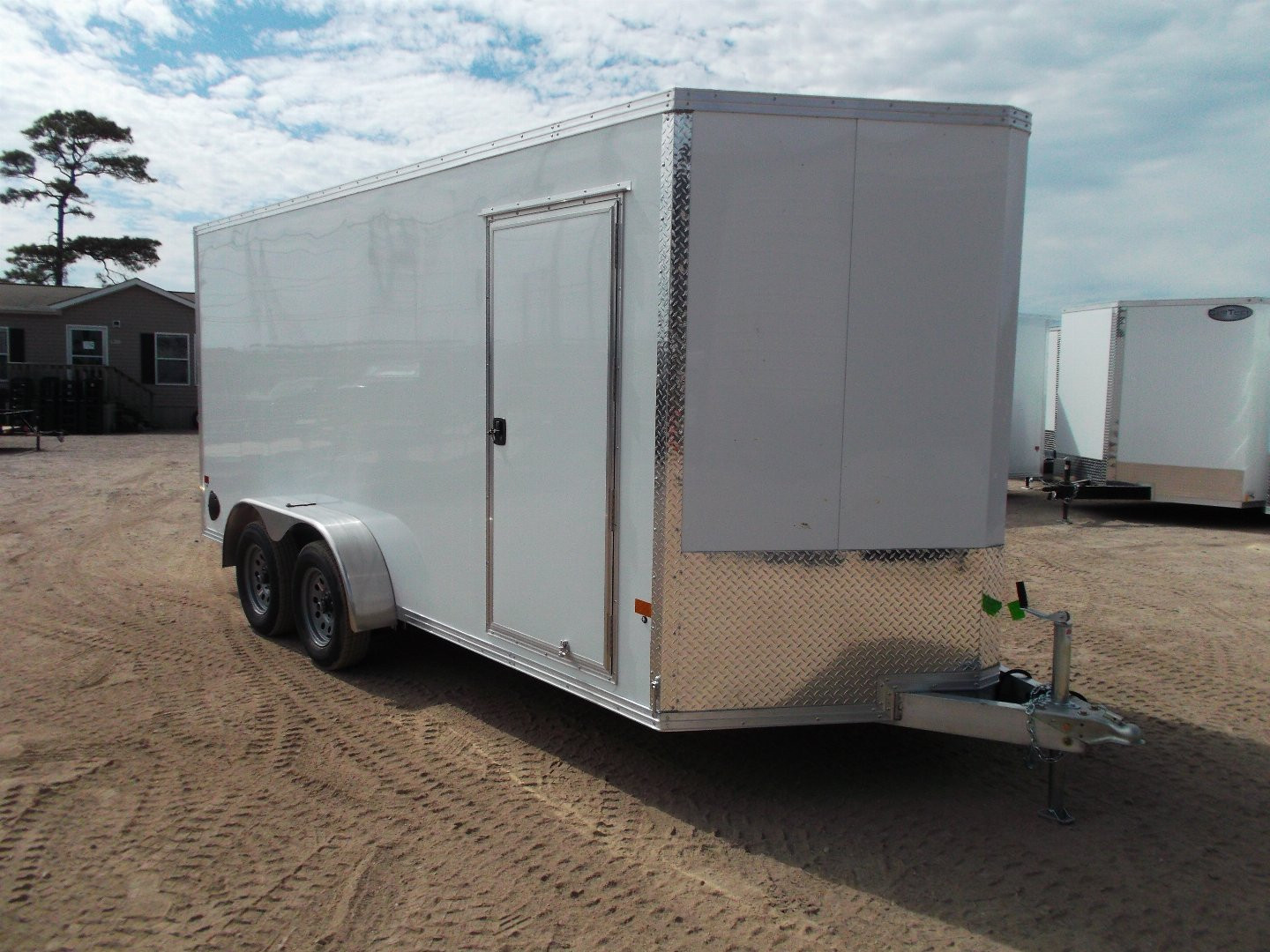 New 2025 Alcom XLT Pro Series 7x16 Cargo Trailer / Enclosed Trailer / ALL Aluminum Construction / 6'6" Interior / Ramp / .030 White FULLY Screwless Exterior