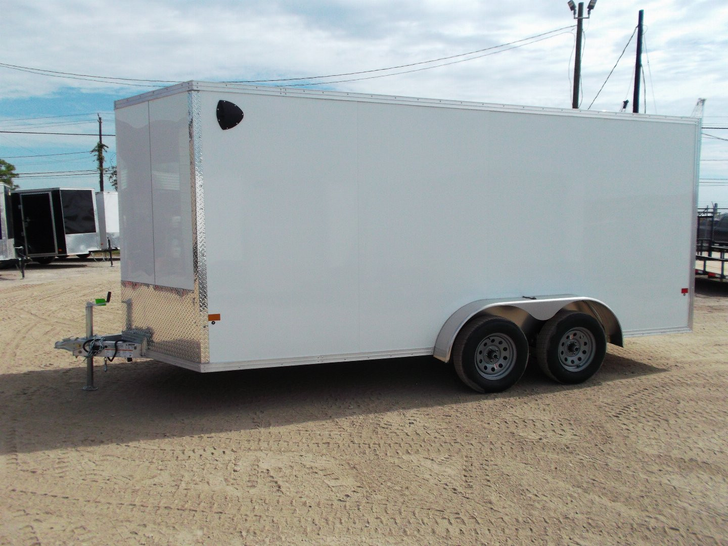 New 2025 Alcom XLT Pro Series 7x16 Cargo Trailer / Enclosed Trailer / ALL Aluminum Construction / 6'6" Interior / Ramp / .030 White FULLY Screwless Exterior