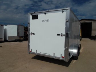 New 2025 Alcom XLT Pro Series 7x16 Cargo Trailer / Enclosed Trailer / ALL Aluminum Construction / 6'6" Interior / Ramp / .030 White FULLY Screwless Exterior