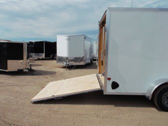New 2025 Alcom XLT Pro Series 7x16 Cargo Trailer / Enclosed Trailer / ALL Aluminum Construction / 6'6" Interior / Ramp / .030 White FULLY Screwless Exterior