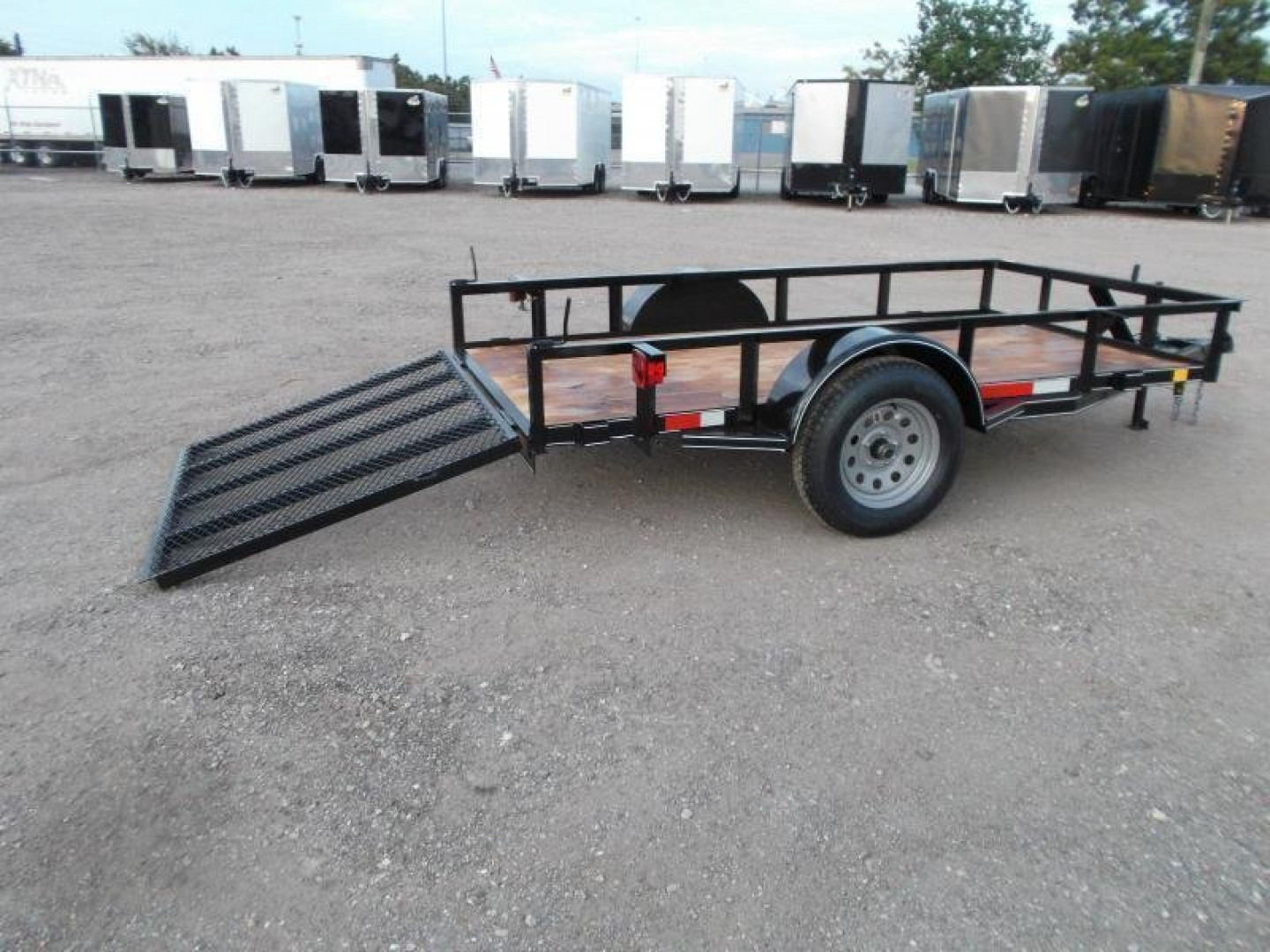 New 2025 J&C TRAILERS 5x10 Utility Trailer / ATV / Golf Cart Trailer / Wrap Tongue / 4ft Ramp Gate / 2" Bulldog Coupler