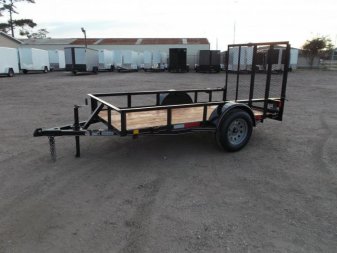 New 2025 J&C TRAILERS 5x10 Utility Trailer / ATV / Golf Cart Trailer / Wrap Tongue / 4ft Ramp Gate / 2" Bulldog Coupler