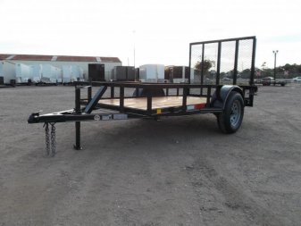 New 2025 J&C TRAILERS 5x10 Utility Trailer / ATV / Golf Cart Trailer / Wrap Tongue / 4ft Ramp Gate / 2" Bulldog Coupler