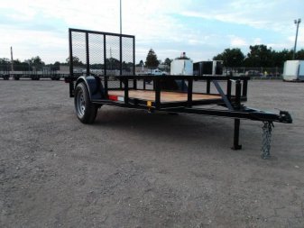 New 2025 J&C TRAILERS 5x10 Utility Trailer / ATV / Golf Cart Trailer / Wrap Tongue / 4ft Ramp Gate / 2" Bulldog Coupler