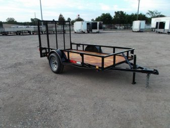 New 2025 J&C TRAILERS 5x10 Utility Trailer / ATV / Golf Cart Trailer / Wrap Tongue / 4ft Ramp Gate / 2" Bulldog Coupler